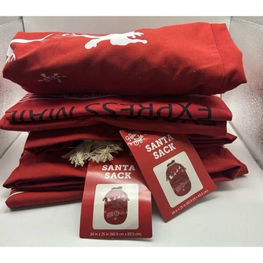 3-PC Large Santa‎ Sacks 24
